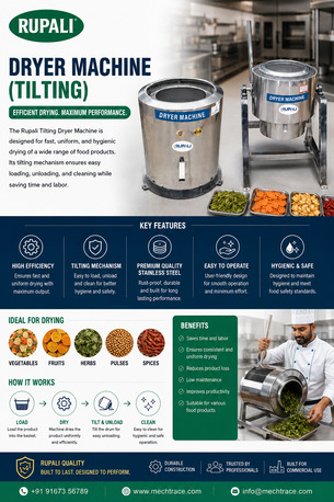 Bangalore, Businesses For Sale, Mechtrace Dryer Machine Tilting &ndash; Efficient Food Drying Solutions