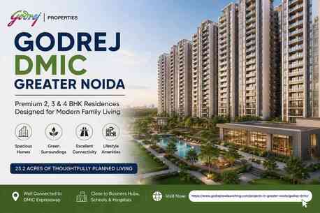 Greater Noida, Real Estate For Sale, 3 BR,  Godrej DMIC Greater Noida: Modern Homes For Better Living