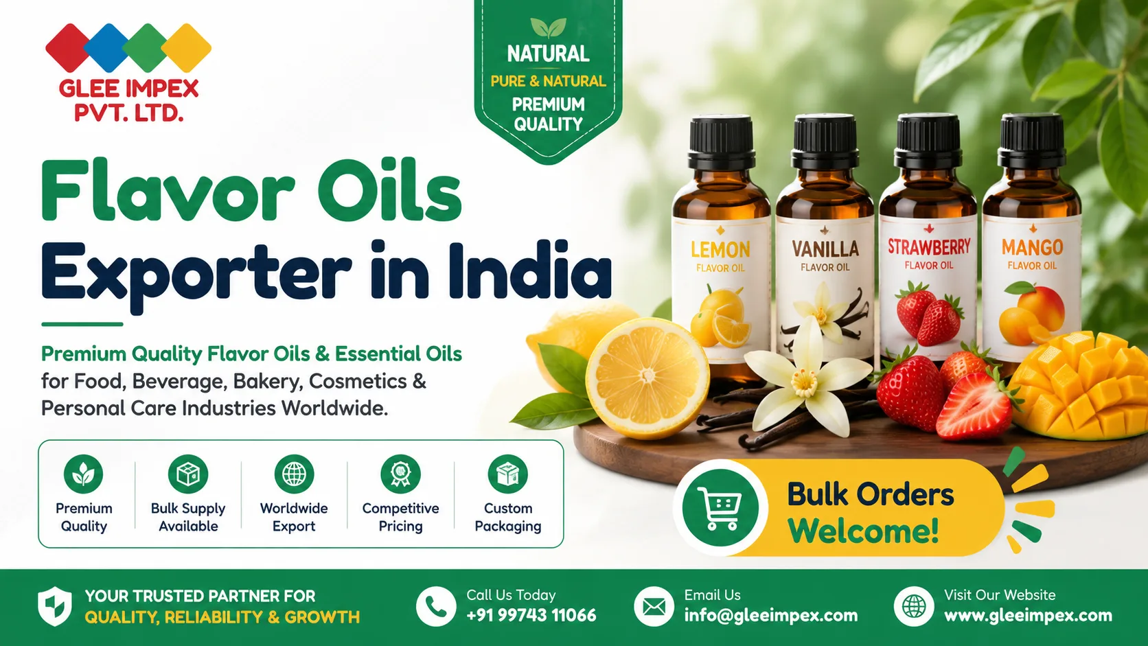 London, Businesses For Sale, Flavor Oils Exporter In India | Premium Bulk Flavor Oils Supplier | Glee Impex