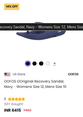 Mumbai, Clothing & Accessories, INR 15000,  OOFOS Sandals For Women &ndash; Premium Comfort From Global Brands Store Online