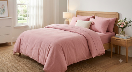 Mumbai, Household Items, INR 1499,  Pink Bedsheets Pure Cotton Handloom & Hand Block Printed | Theindiglobal