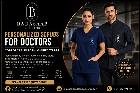Mumbai, Clothing & Accessories, Personalized Scrubs For Doctors | Corporate Uniform Manufacturer &ndash; BADASAAB Uniforms