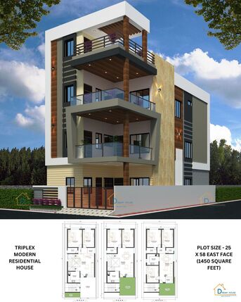 Indore, Interior Design, One Triplex, Full Package! Elevation, Floors & Interiors For Bhagalpur