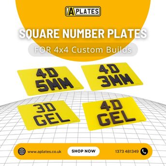 London, Auto Parts, Square Number Plates Designed For 4x4s And Custom Builds