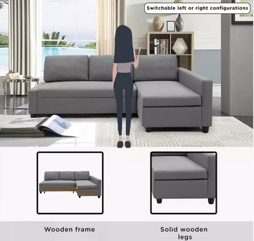 Khobar, Furniture, SAR 700,  Corner Sofa Bed With Storage!