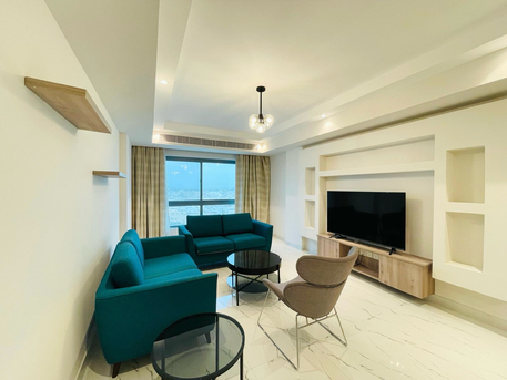 Busaiteen, Apartments, Flats, Houses & Villas, BHD 520/month,  2 BR,  Fully Furnished 2BR Apartment | Near RCSI | Pool, Gym | BD 520