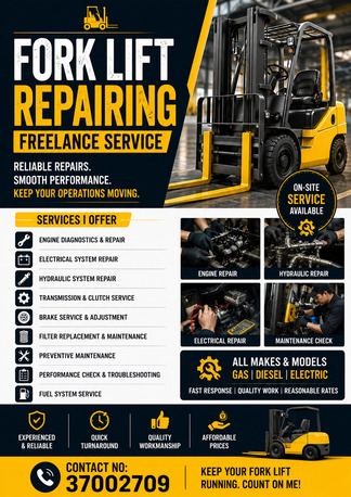 Manama, Job Seekers, Professional Forklift Repair & Maintenance &ndash; Freelance Technician