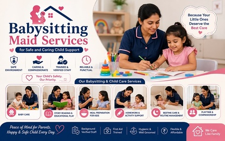 Hyderabad, Business, Babysitting Maid Services For Safe And Caring Child Support