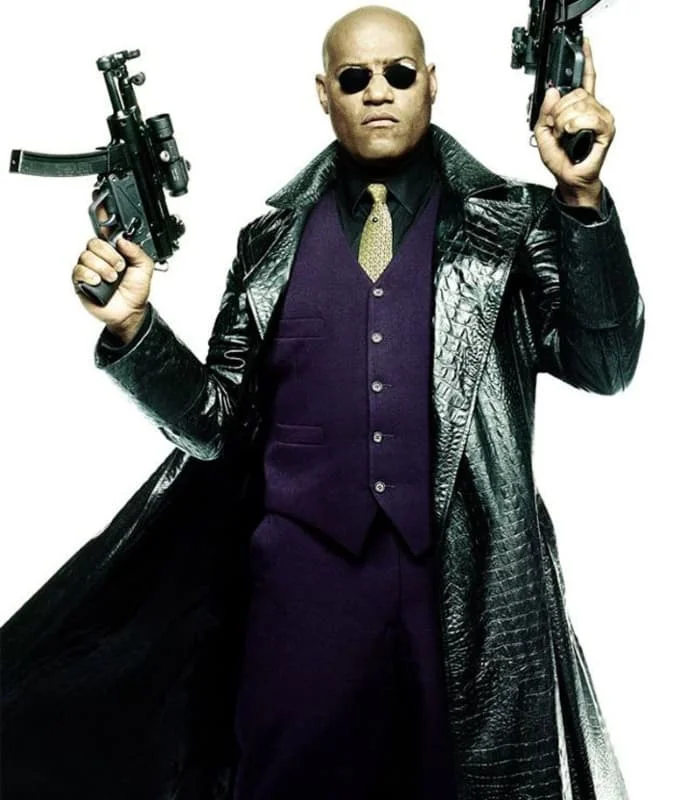 London, Clothing & Accessories, GBP 115,  Laurence Fishburne Morpheus Matrix Black Leather Long Coat
