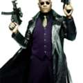 GBP 115,  Laurence Fishburne Morpheus Matrix Black Leather Long Coat