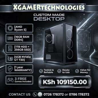 Nairobi, Electronics, KES 109150,  Purpose Built AMD Ryzen 5 16gb RAM Desktop PC