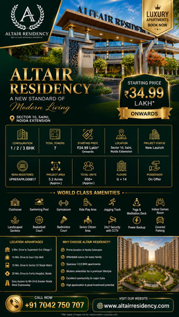 Noida, Real Estate, Check Out Low-rise Apartments In Noida Extension Starting At Just ₹34.99 Lakh – Altair Res