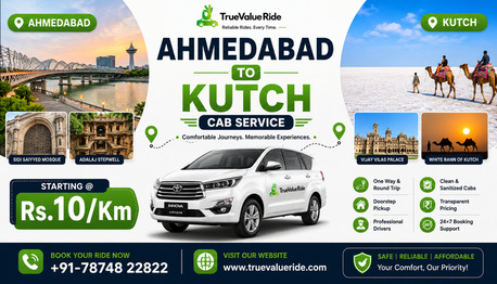 Ahmedabad, Travel, Ahmedabad To Kutch Cab Service Fare Starts At @Rs. 11/Km - True Value Ride