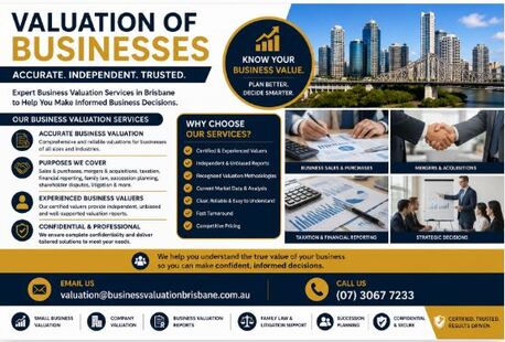 Brisbane, Real Estate, Valuation Of Businesses &ndash; Accurate & Independent Business Valuation Experts