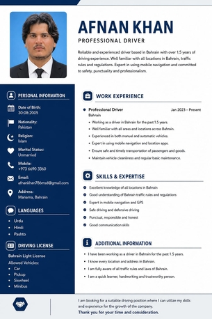 Manama, Job Seekers, I Need A Driver Job.