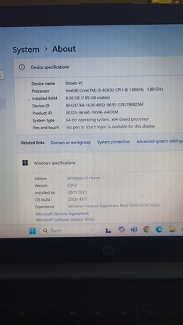Hyderabad, Computers, INR 20000,  Hp Laptop I5