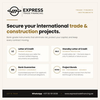 Dubai, Financial, Financial Instruments Facilitation &ndash; LC, SBLC, BG, & Bonds For Trade Finance