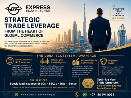 Dubai, Financial, Financial Instruments Facilitation &ndash; LC, SBLC, BG, & Bonds For Trade Finance
