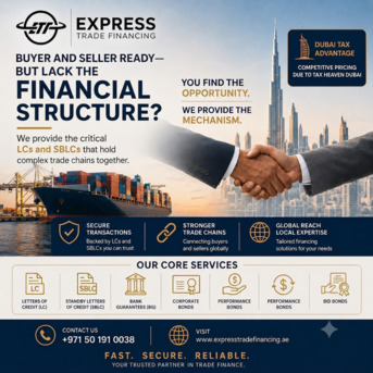 Dubai, Financial, Financial Instruments Facilitation &ndash; LC, SBLC, BG, & Bonds For Trade Finance