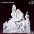INR 53000,  Premium Radha Krishna Marble Statue | Handcrafted Marble Art