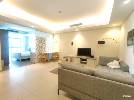 Busaiteen, Apartments, Flats, Houses & Villas, BHD 350,  1 BR,  ✨ Fully Furnished Studio Apartment For Rent | Pool & Gym | Busaiteen Near RCSI
