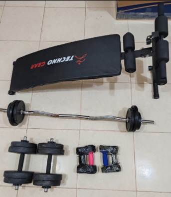 Jubail, Sporting Goods, SAR 385,  Dumb Bell Set With Sit Up Bench With Leg Support.