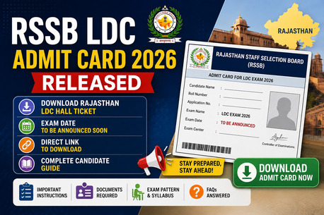 Jaipur, Business, RSSB LDC Admit Card 2026 Out: Download Rajasthan LDC Hall Ticket