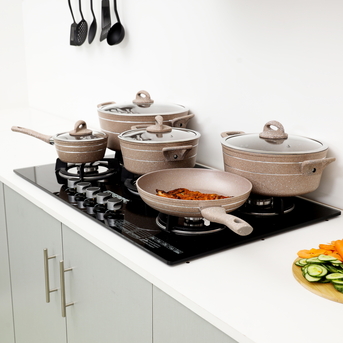 Jubail, Household Items, SAR 199,  Brand New Royalford 9-Piece Granite Non-Stick Cookware Set