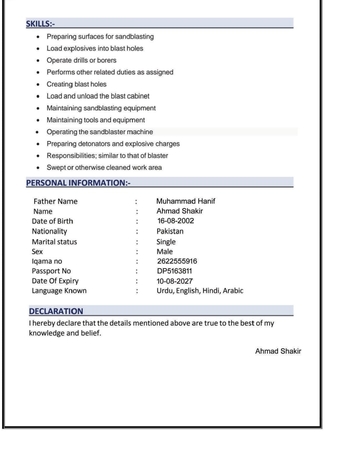 Dammam, Job Seekers, Sand Blaster