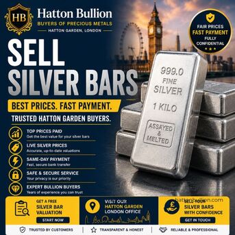 London, Items Wanted, Sell Silver Bars In London - Get Top Prices Paid Today