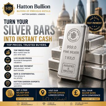 London, Items Wanted, Sell Silver Bars In London - Get Top Prices Paid Today