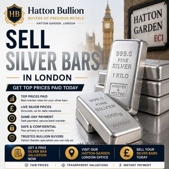 London, Items Wanted, Sell Silver Bars In London - Get Top Prices Paid Today