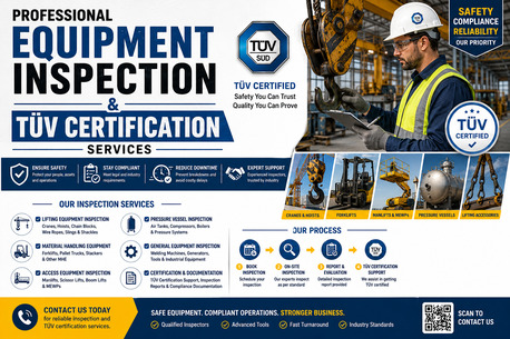 Riyadh, Equipment Rental, Professional Equipment Inspection & TUV Certification Services