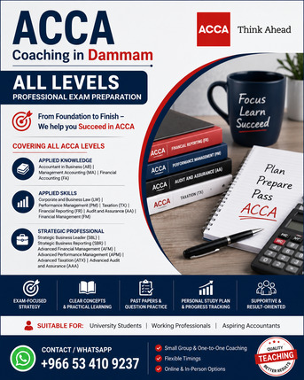 Dammam, Lessons Offered, ACCA Classes In Dammam | Applied Knowledge To Strategic Professional