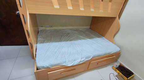 Khobar, Furniture, SAR 1000,  Twin Over Full Bunk Bed + Mattress For The Full Bed