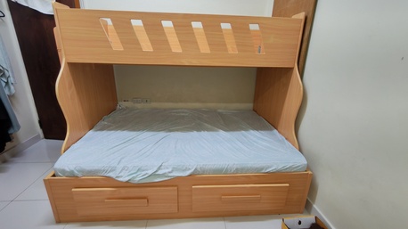 Khobar, Furniture, SAR 1000,  Twin Over Full Bunk Bed + Mattress For The Full Bed