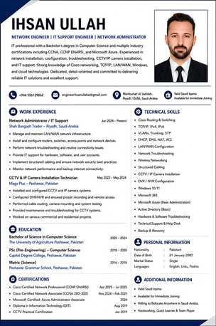 Riyadh, Job Seekers, Network Engineer | IT Support Engineer | Network Administrator | CCNA, CCNP ENARSI & Azure