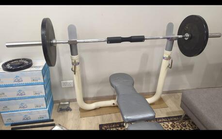 Dhahran, Sporting Goods, SAR 1800,  Bench Press Olympic Bar And Plates