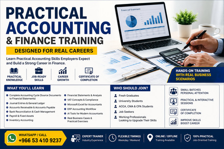Jeddah, Lessons Offered, Practical Accounting, Excel & ERP Training 2026