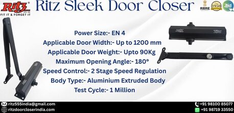 Mumbai, Heavy Equipment, Ritz Sleek Door Closer Ritz Sleek Door Closer