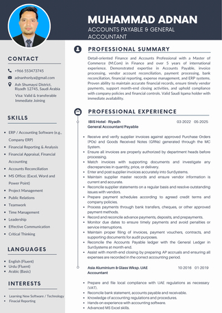Riyadh, Job Seekers, Financial Accountant | M.Com Finance | Transferable Iqama | Available In Riyadh