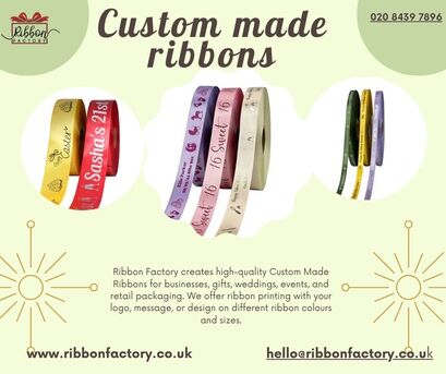 London, Business, Custom Made Ribbons For Gifts, Events & Packaging | Ribbon Factory
