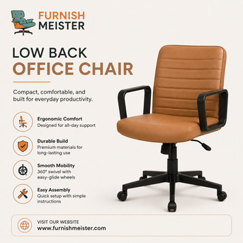 London, Furniture, Why Is A Low Back Office Chair Tan Brown The Perfect Choice For Your Workspace?