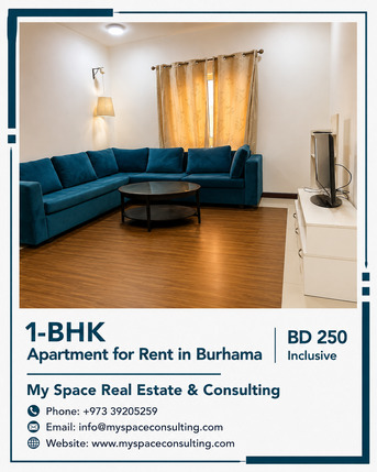 Burhama, Apartments, Flats, Houses & Villas, BHD 250/month,  Furnished,  1 BR,  Apartment For Rent In Burhama