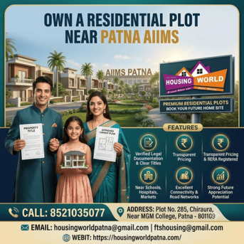 Mumbai, Residential Plots, Premium Plot For Sale Near AIIMS Patna | Invest Smart With Housing World