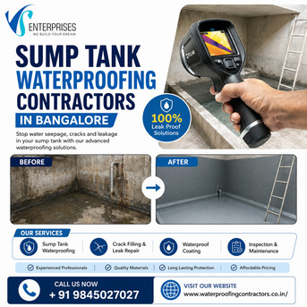 Bangalore, Construction, Sump Tank Waterproofing Contractors In Bangalore