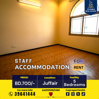 Juffair, Staff Accommodation, BHD 700,  250 Sq. Meter,  Staff Accommodation Villa For Rent In Juffair BD 700/-