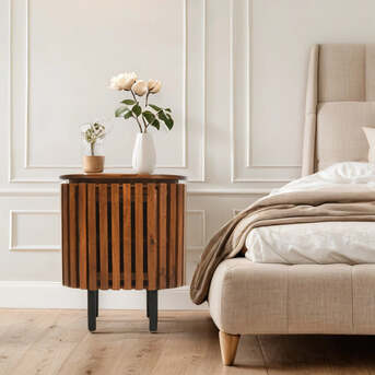 London, Furniture, GBP 159,  Mango Wood Bedside Table | Solid Wooden Bedroom Furniture