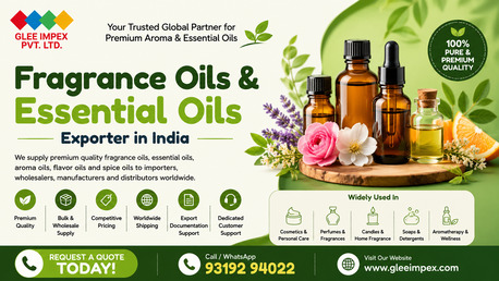 New Delhi, Food & Drink, Premium Fragrance Oils Exporter In India | Bulk Essential Oils Supplier &ndash; GLEE IMPEX