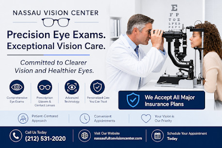 New York, Health, Professional Eye Exam Near Me In Financial District, NYC - Nassau Fulton Vision Center